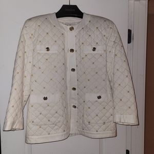 Neiman Marcus Suit Creme & Gold Cotton